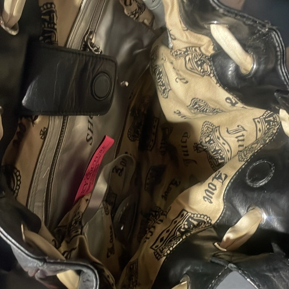 Juicy Couture Black and Cream Embroidered Tote - Picture 2 of 4